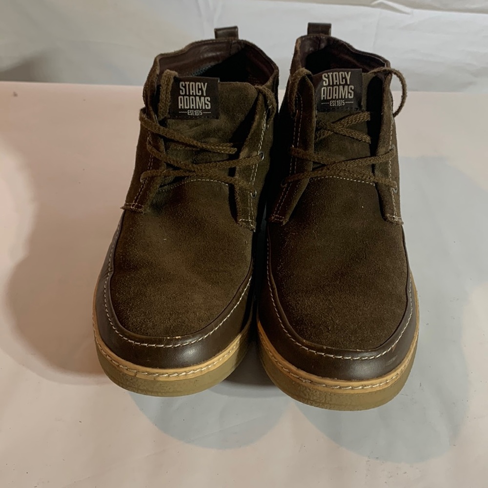 Stacy Adams brown shoes size 12M leather upper